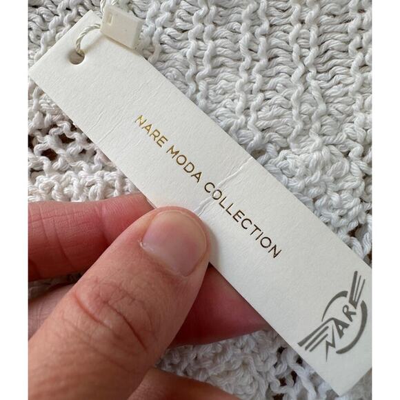 NWT Nare Moda Loose Knit Sweater Size Medium Women’s White - Picture 4 of 8